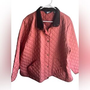 Lands End Women’s Plus Quilted Primaloft Insulated Mauve Barn Jacket 2X